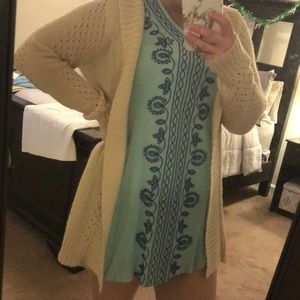 Sleeveless aqua dress